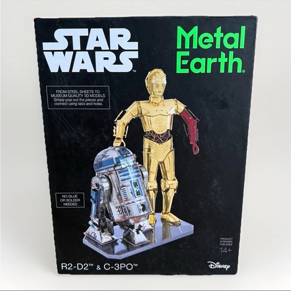 New Fascinations Metal Earth Star Wars R2-D2 & C-3PO Metal Building Kit Sealed - Picture 1 of 7